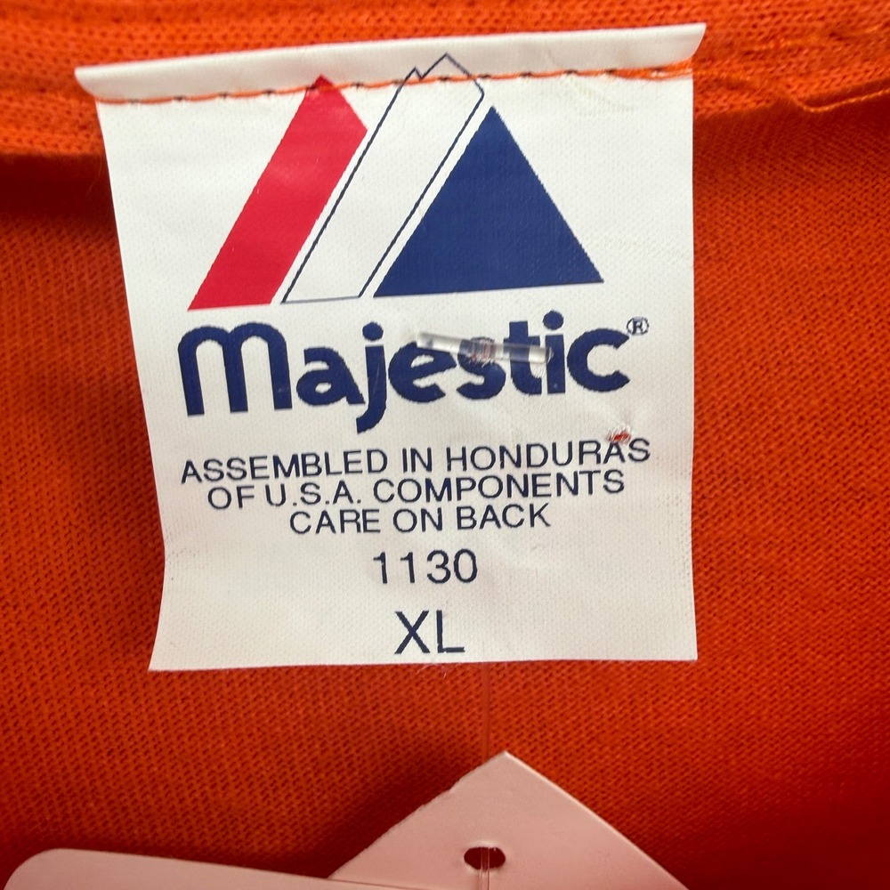Majestic Barry Bonds 756th HR Record San Francisco Giants Orange T-Shirt Mens XL - Picture 3 of 7